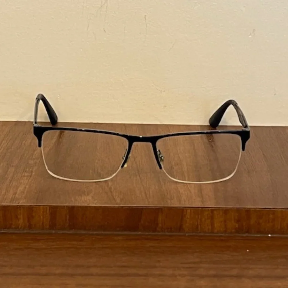 Ray Ban RB6335 2947 Eyeglasses, 54-17-145, Half Rim, Blue